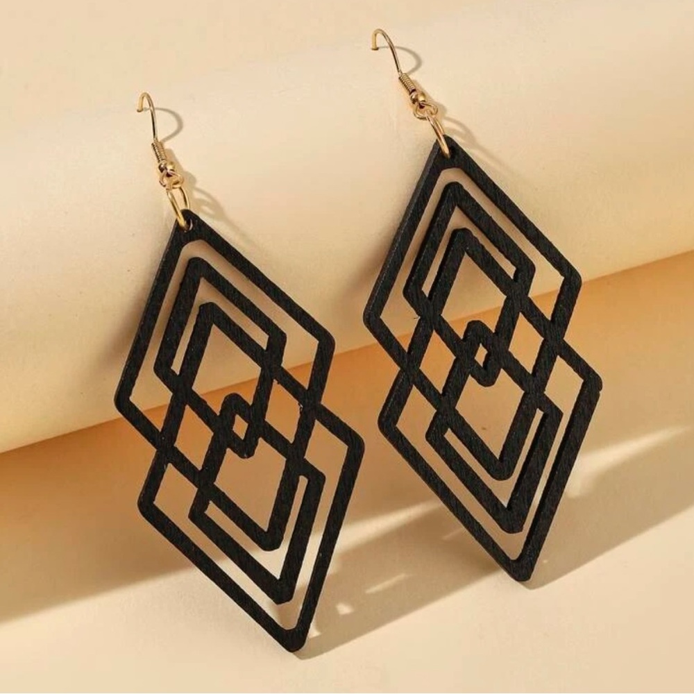 2/$10 NEW! Abstract Hollow Design Drop Earrings Art Cute Boho Vintage Geometric